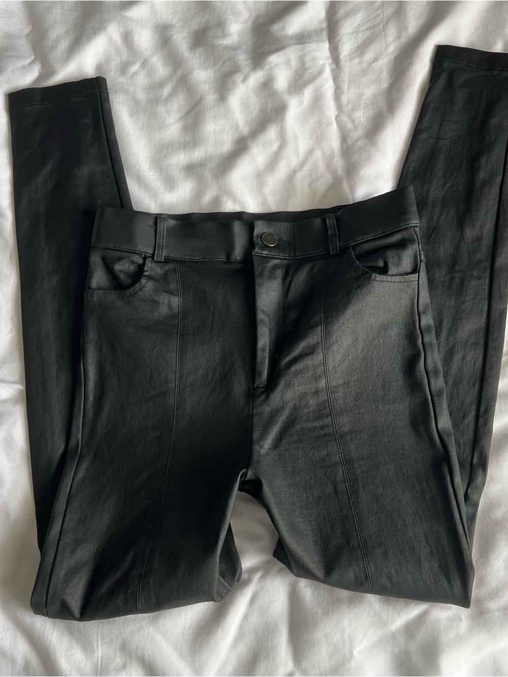 Black Faux Leather Pants